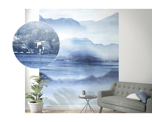 Vliesbehang 47222 Smart Art Easy Zeeblauw wit 4-delige set 212 x 270 cm