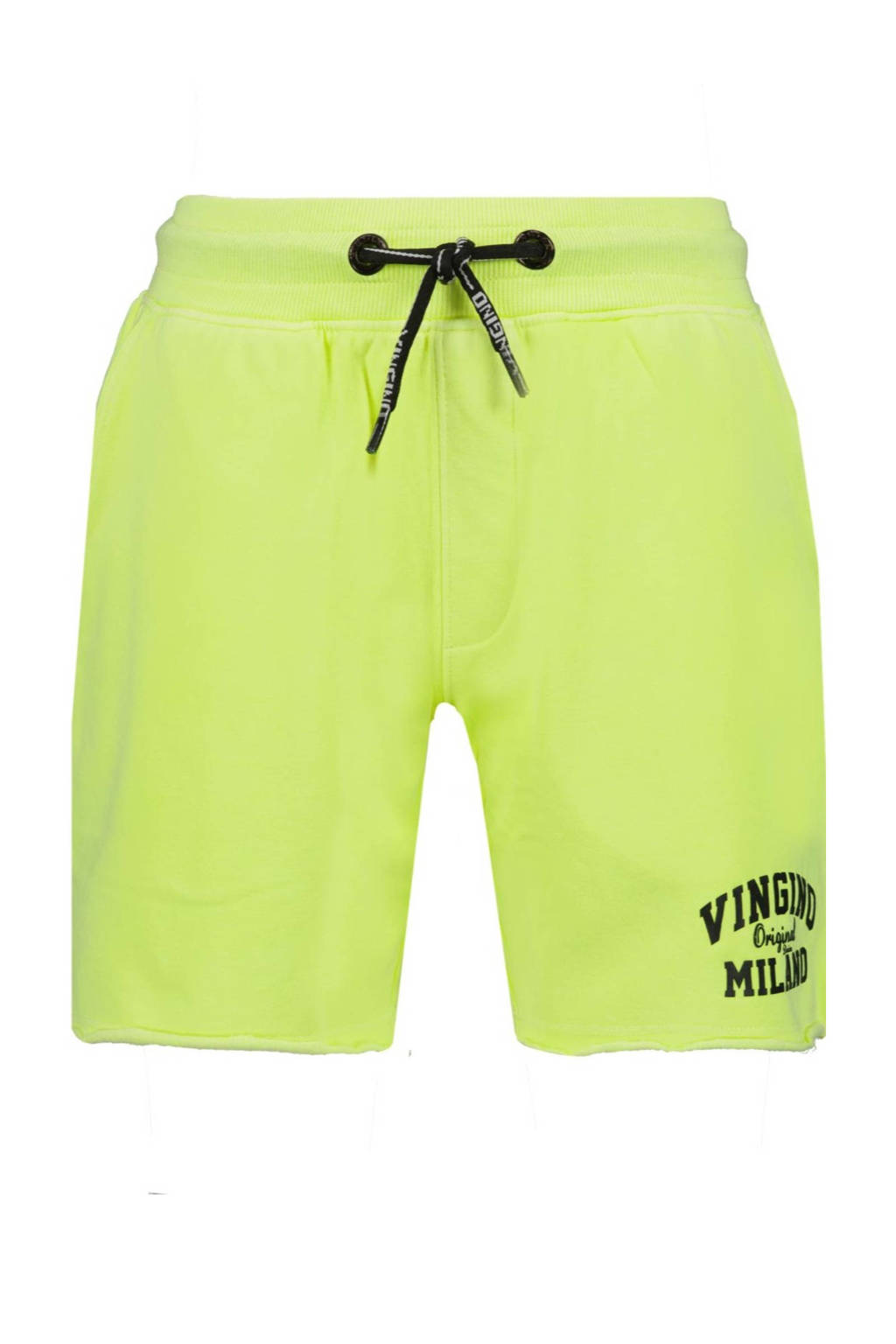 Vingino sweatshort met logo neon geel