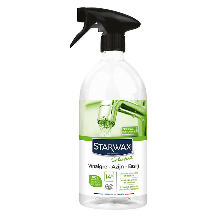 Vinaigre blanc détartrant pulvérisateur 14° Starwax 1L