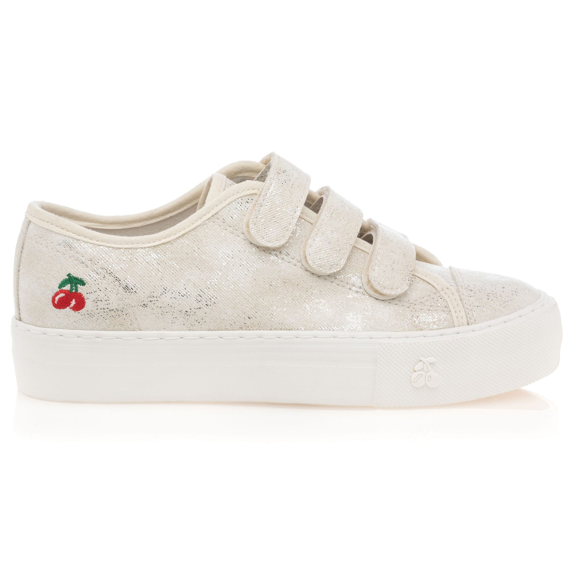 Baskets en toile Femme or