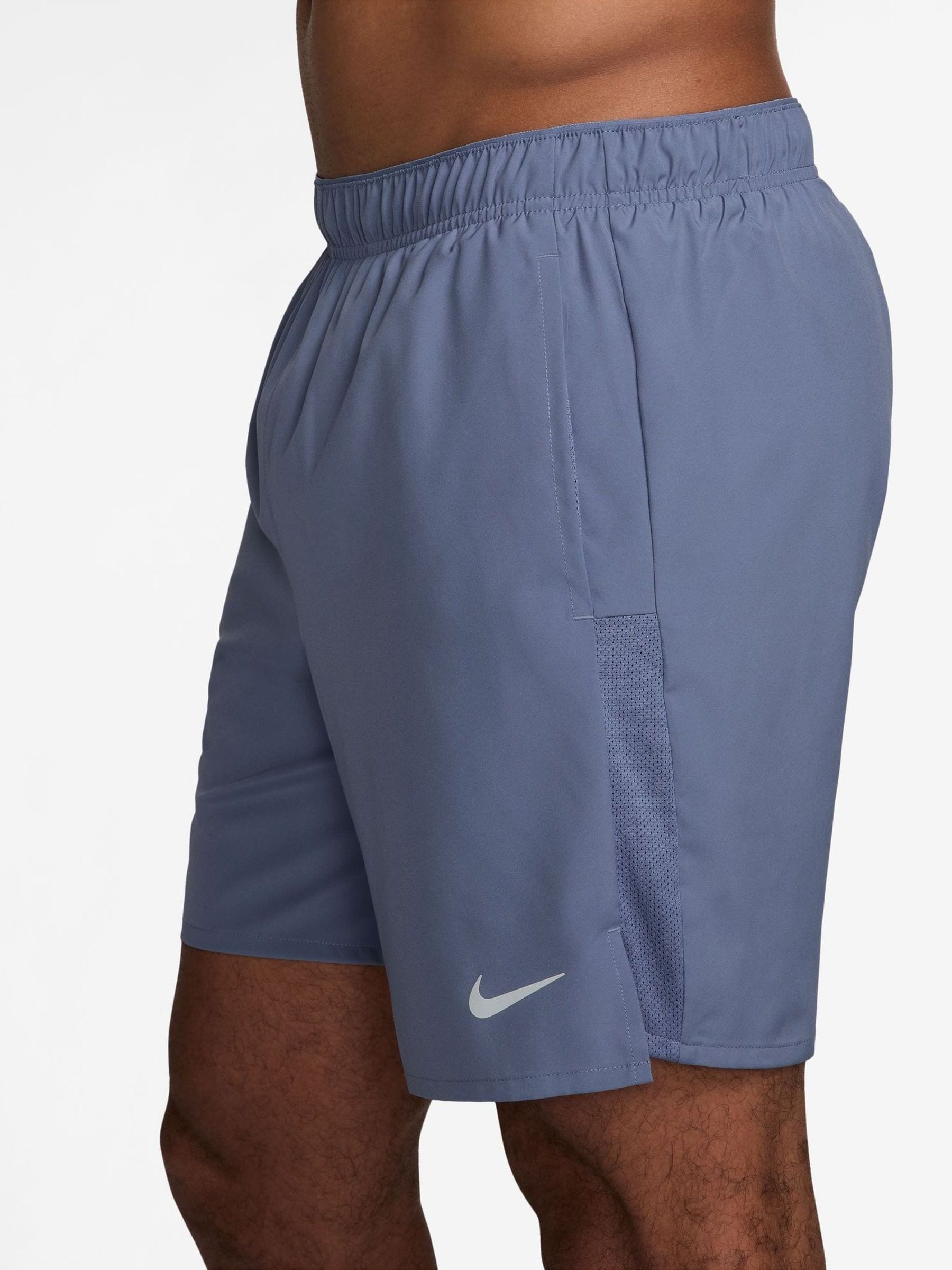 Wereld Indigo Blauw - Nike Challenger Dri-FIT hardloopshort met slipvoering