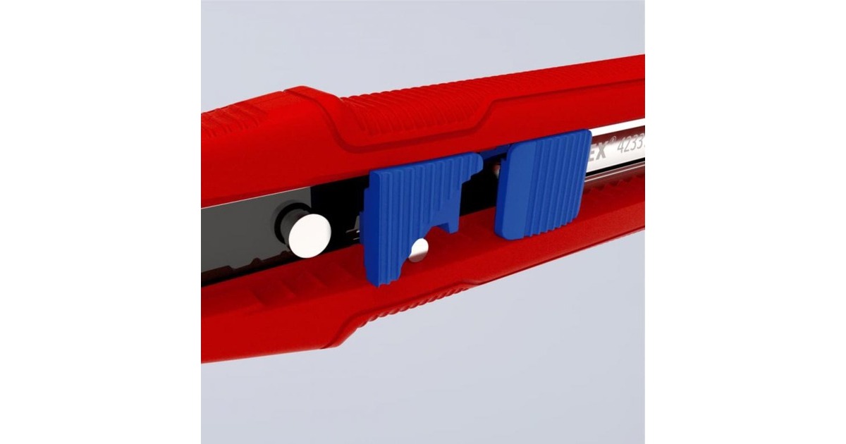 KNIPEXCutiX Universele mes stanleymes  (Rood/blauw, incl. 2 mesbladen)