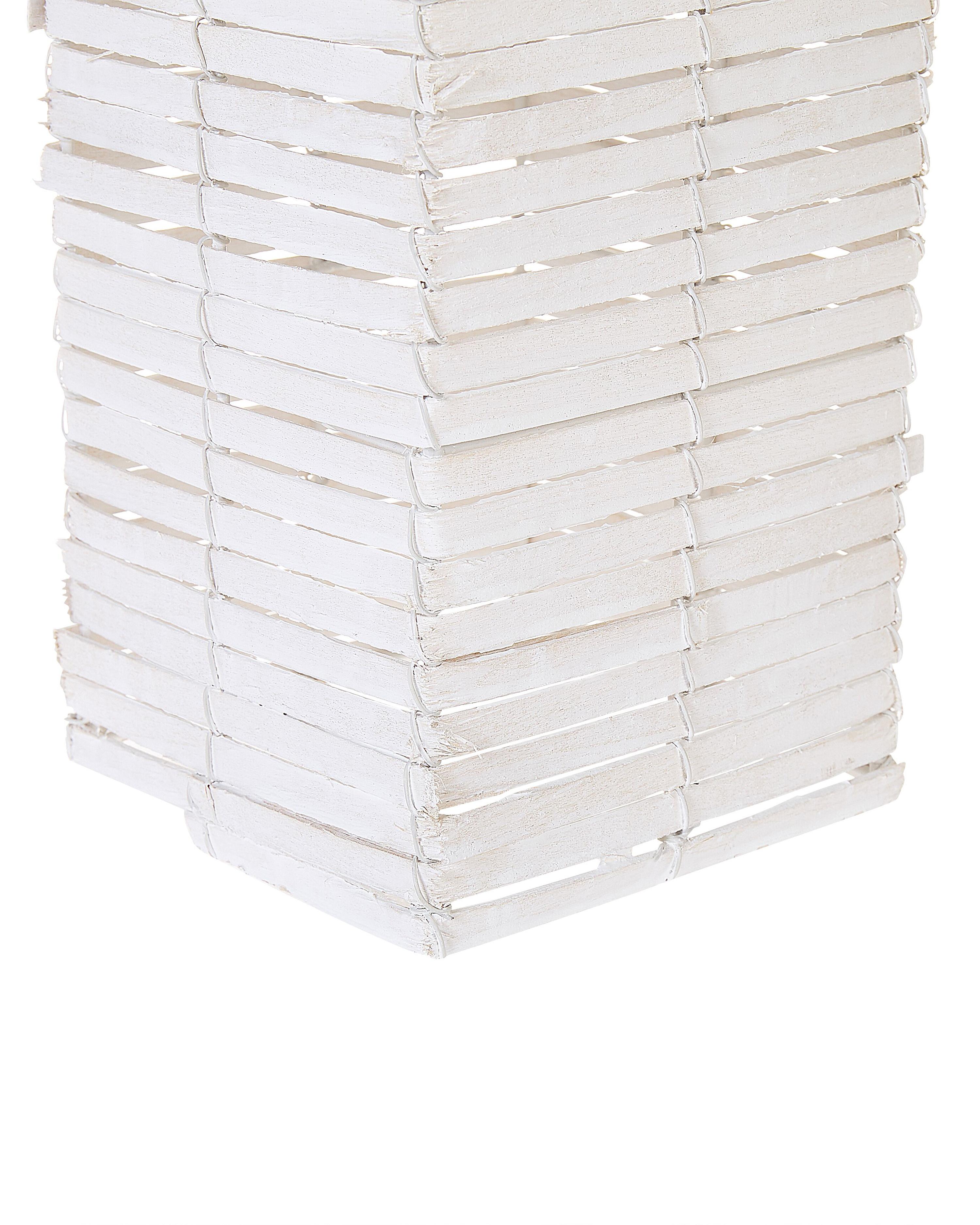 Set van 3 kaarshouders MAROLA Populierenhout 54/34/20 cm Wit