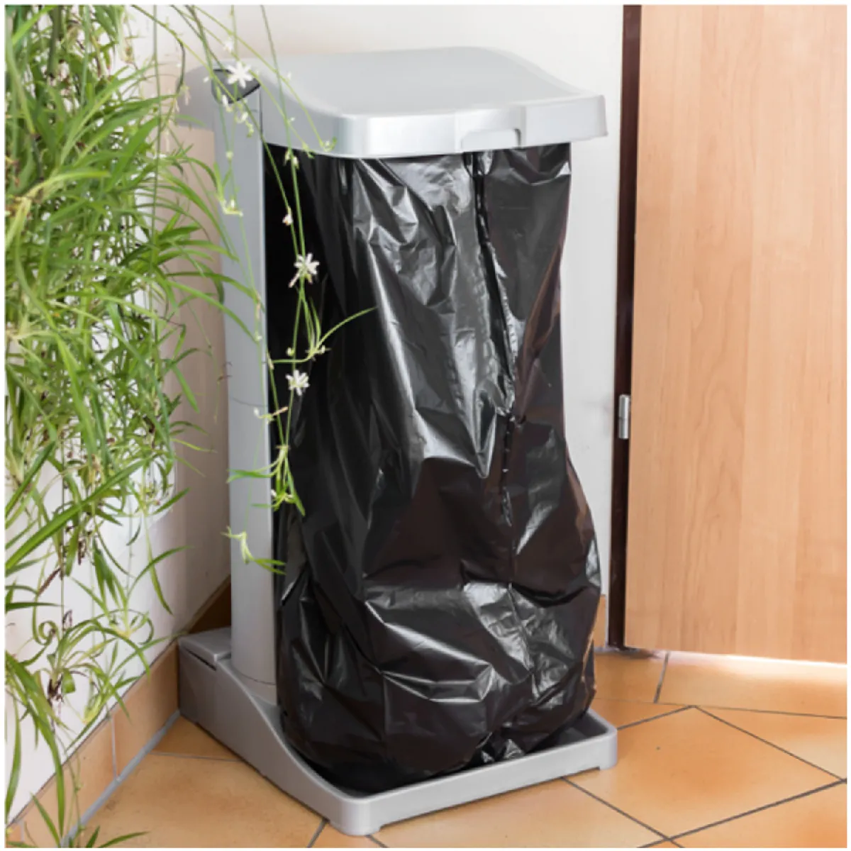 Soporte para Bolsas de Basura Ole - Plateado