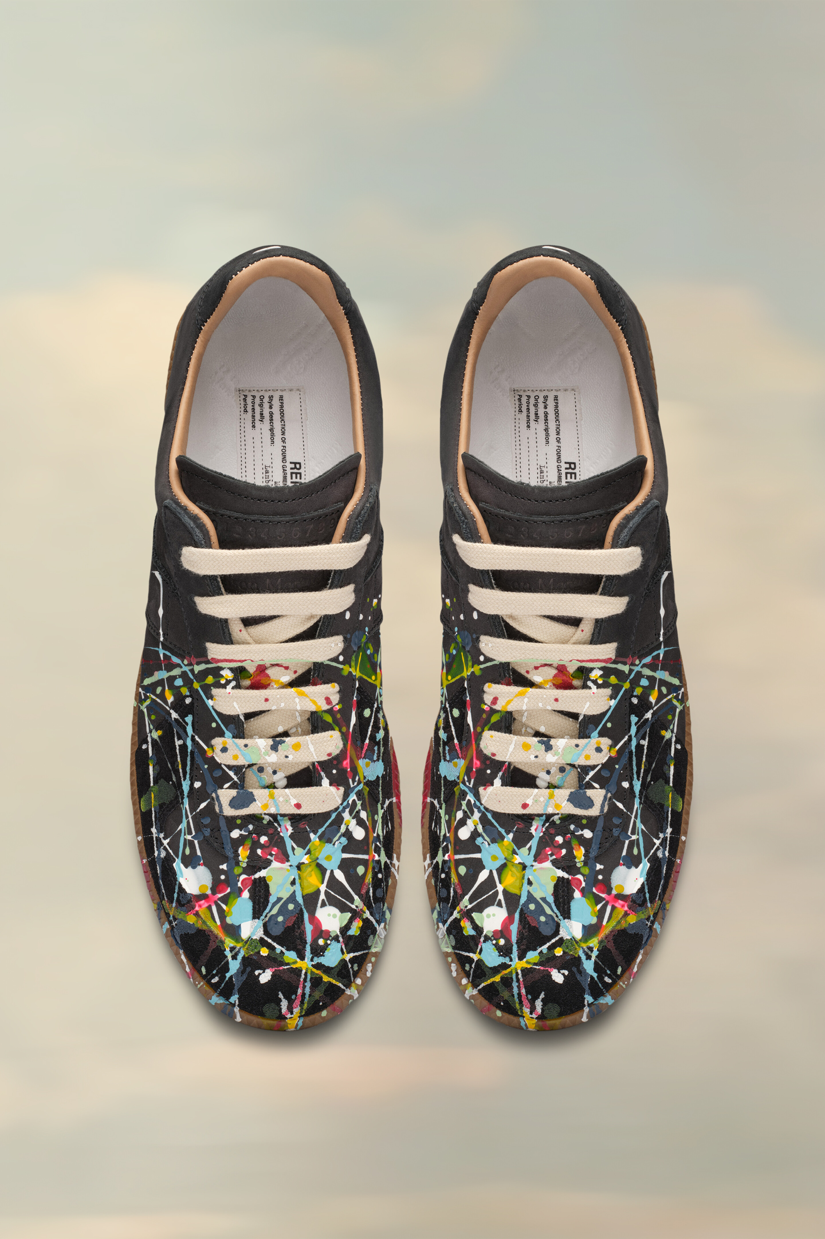 Sneakers Paint Replica Noir