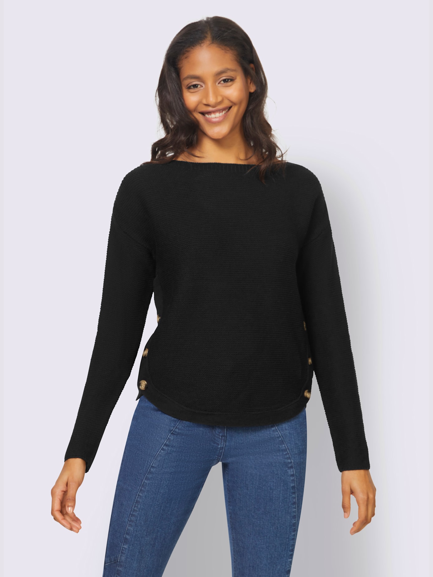 Pull superbe motif en côte perlée