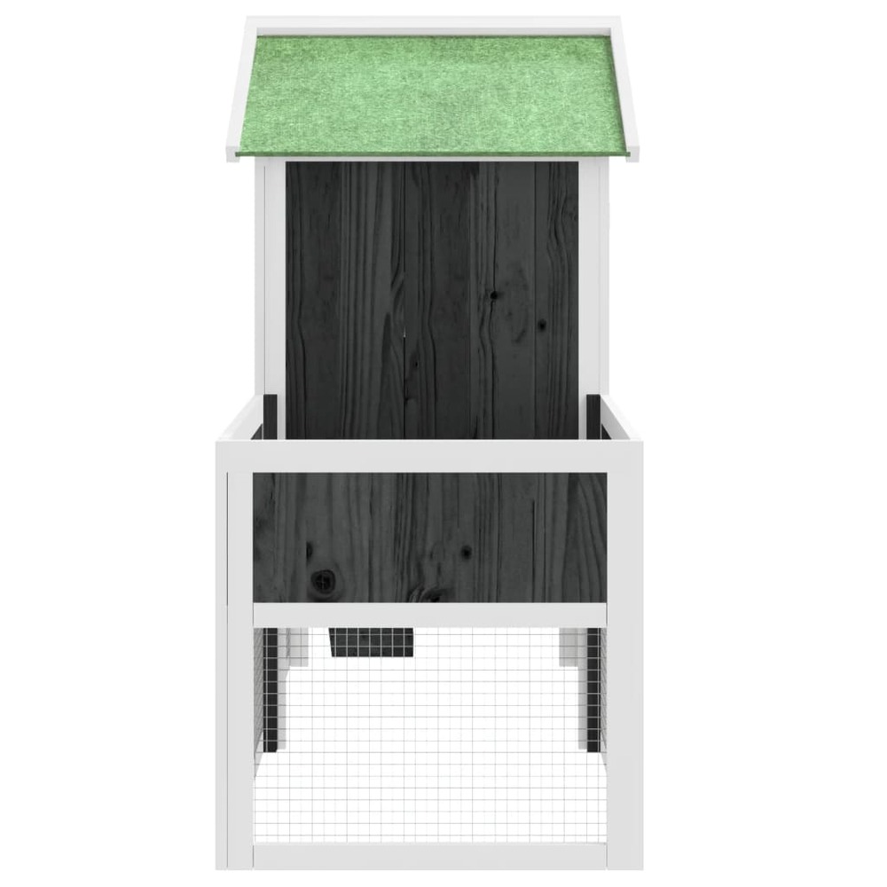 Clapier gris 170x63x113 cm bois de pin massif