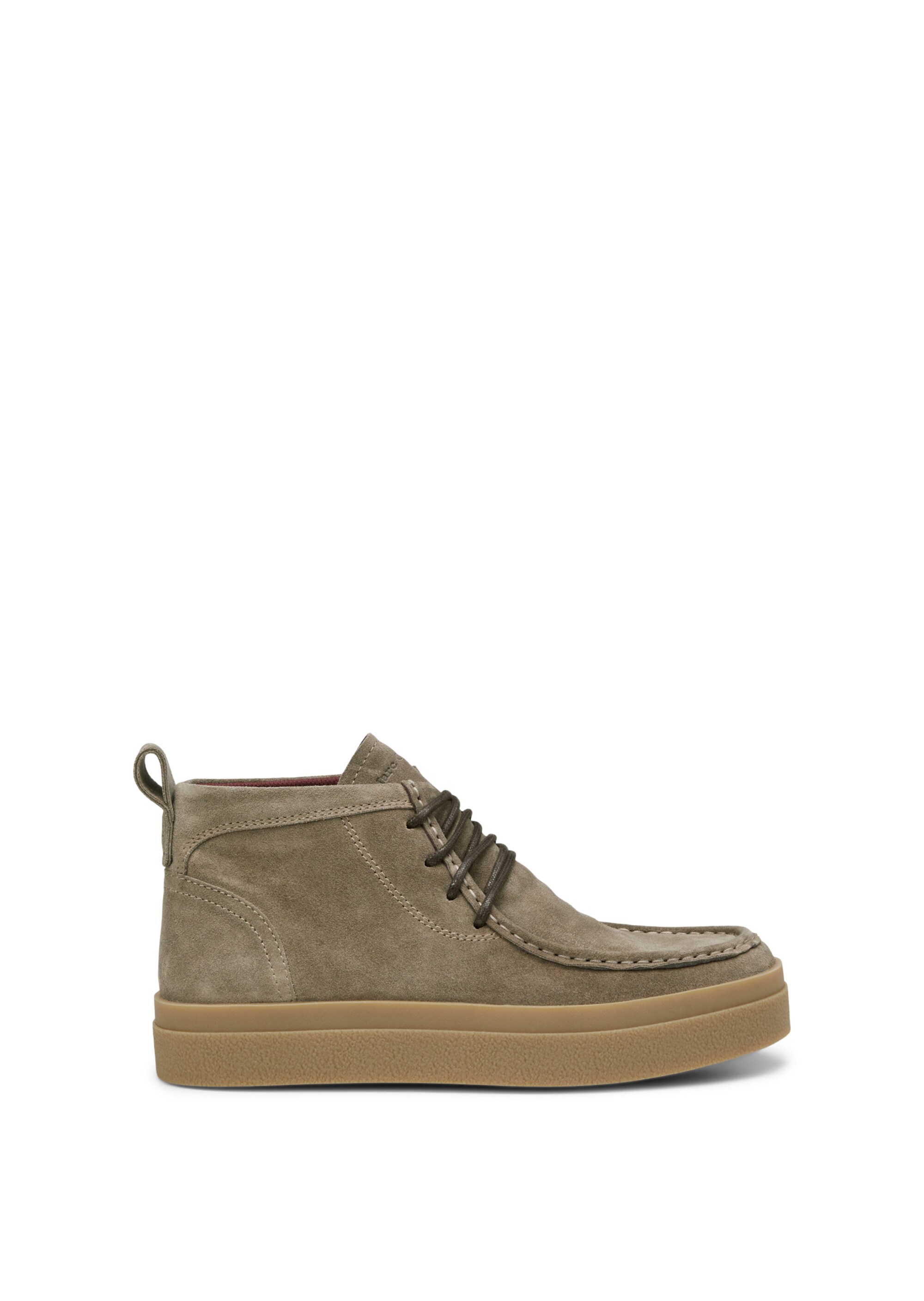 Schnürstiefel aus softem Veloursleder