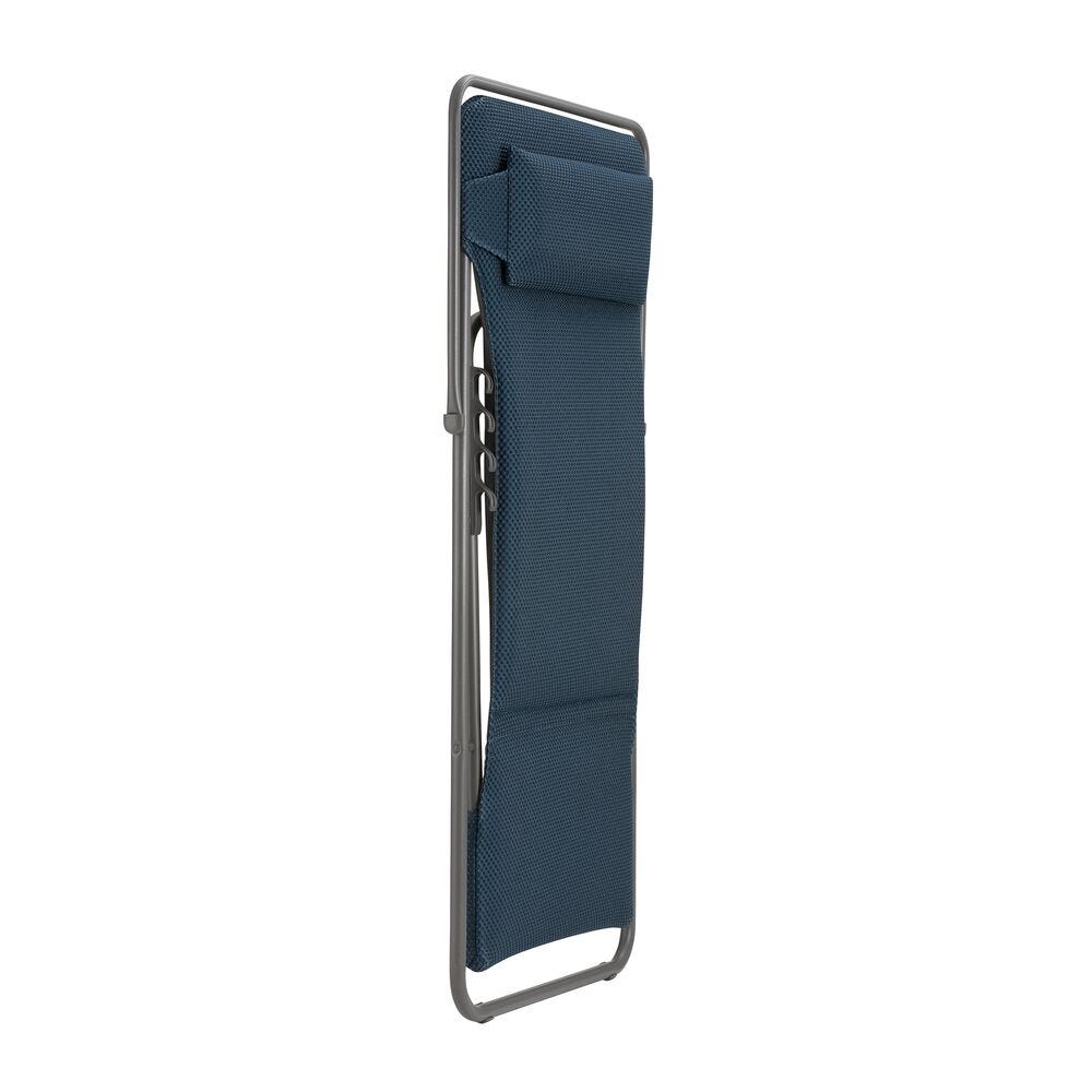 Gepolsterter Klapp-Liegestuhl mit Kopfkissen Maxi Transat + BeComfort® Blau Bleu Encre