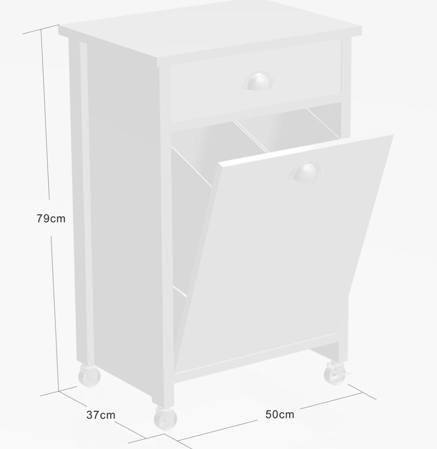 KESPER Küchenwagen inkl. Abfalleimer