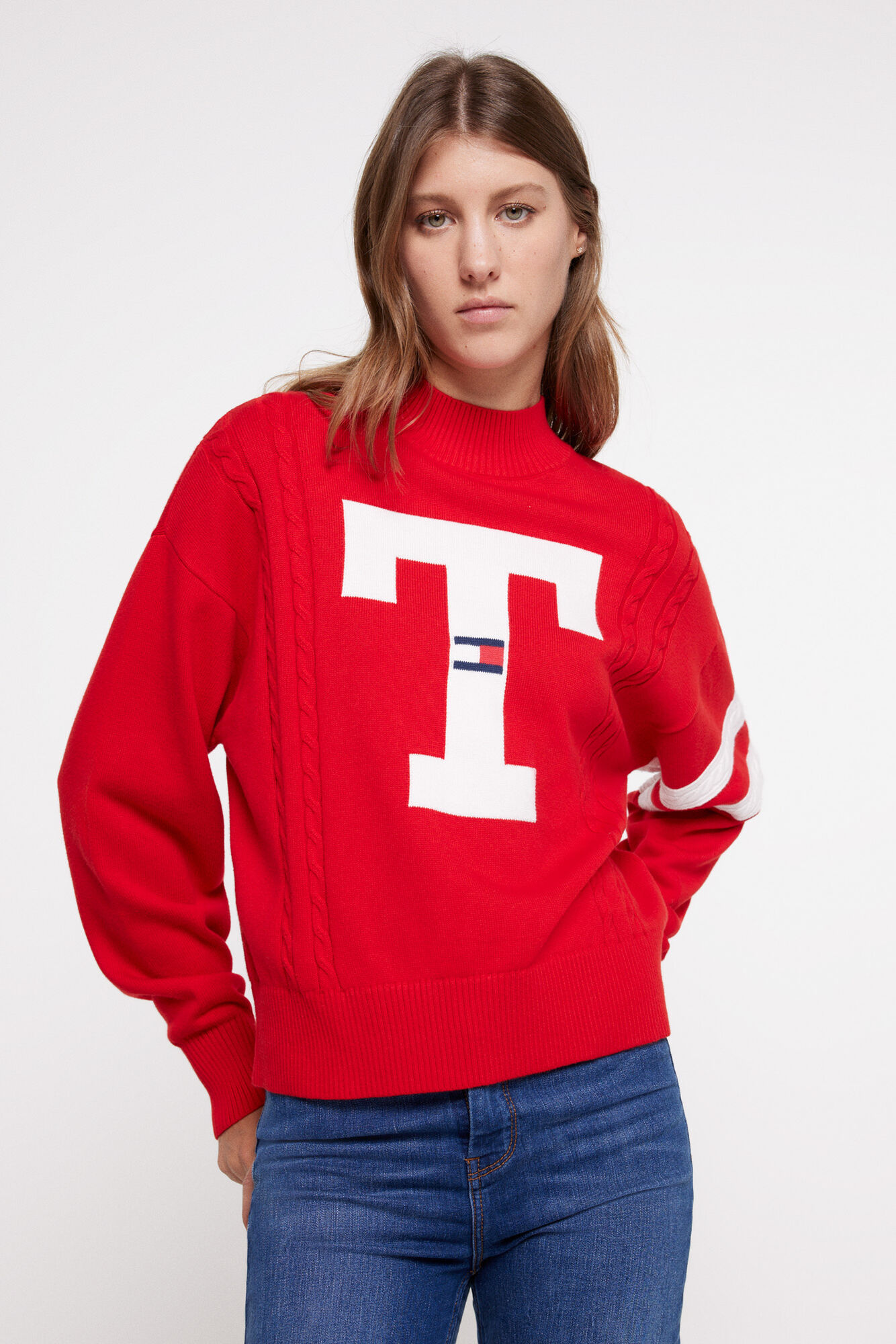 Suéter de malha feminino Tommy Jeans