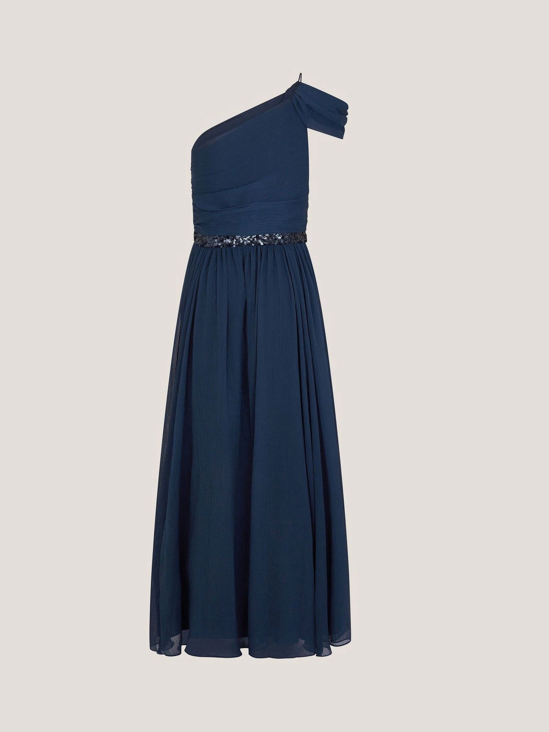 Blauw - Monsoon Sequin One Shoulder Prom Dress