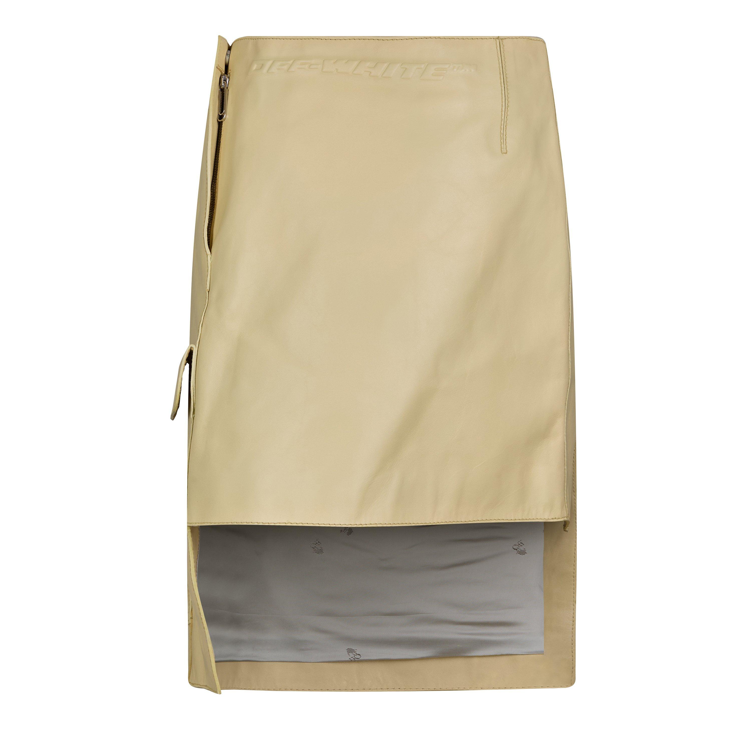 Off White A Line Leather Skirt