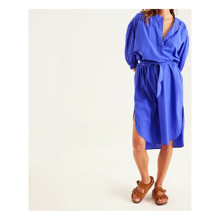 Sacrécoeur Robe Giulia Popeline de Coton | Bleu roi