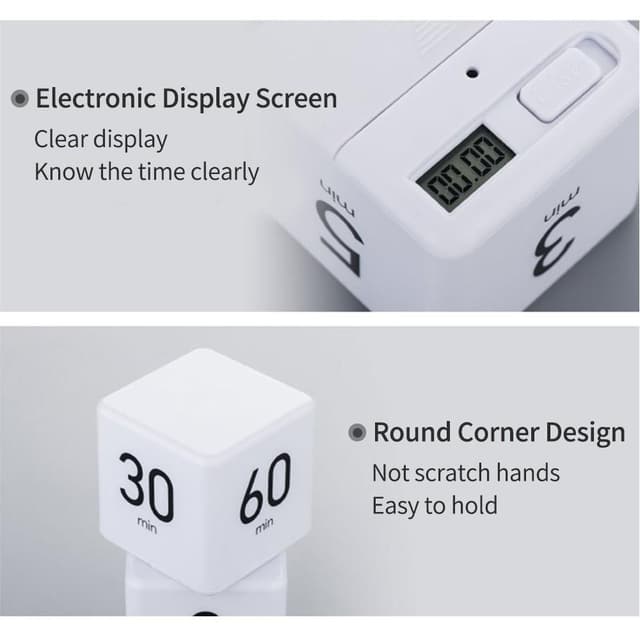 Timer Digital display Timer Nedtællingsalarm 1-3-5-10 minutter