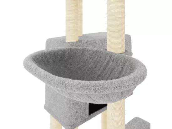 Arbre à chat avec griffoirs en sisal gris clair 122 cm