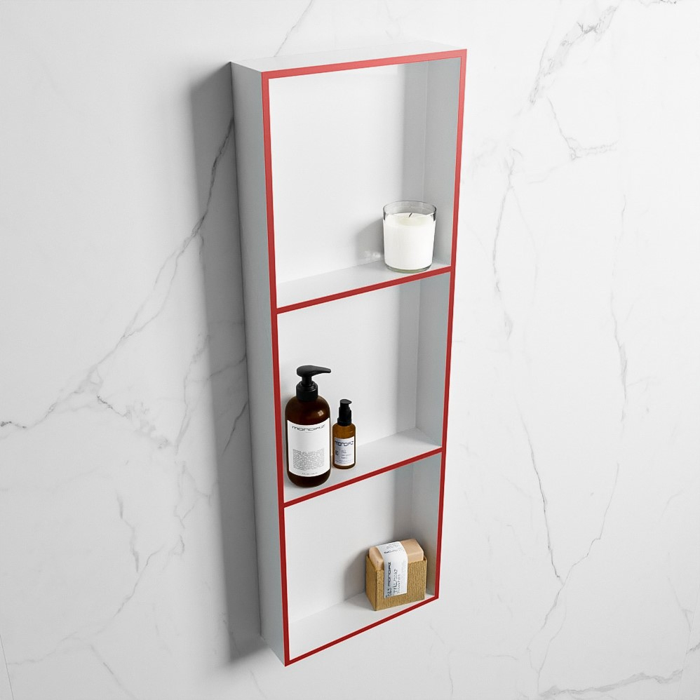 Mondiaz Easy nis 90x30x8cm 3 vakken fire/talc