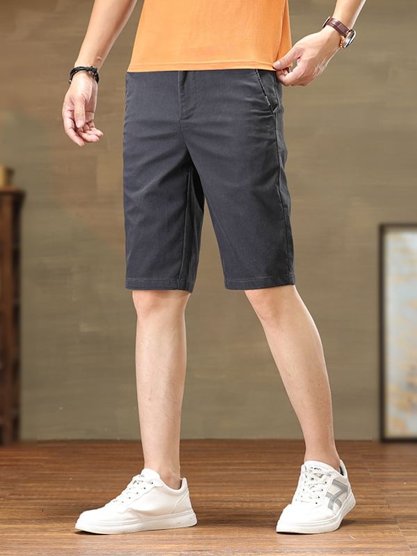 Denimic - Effen short met middelhoge taille