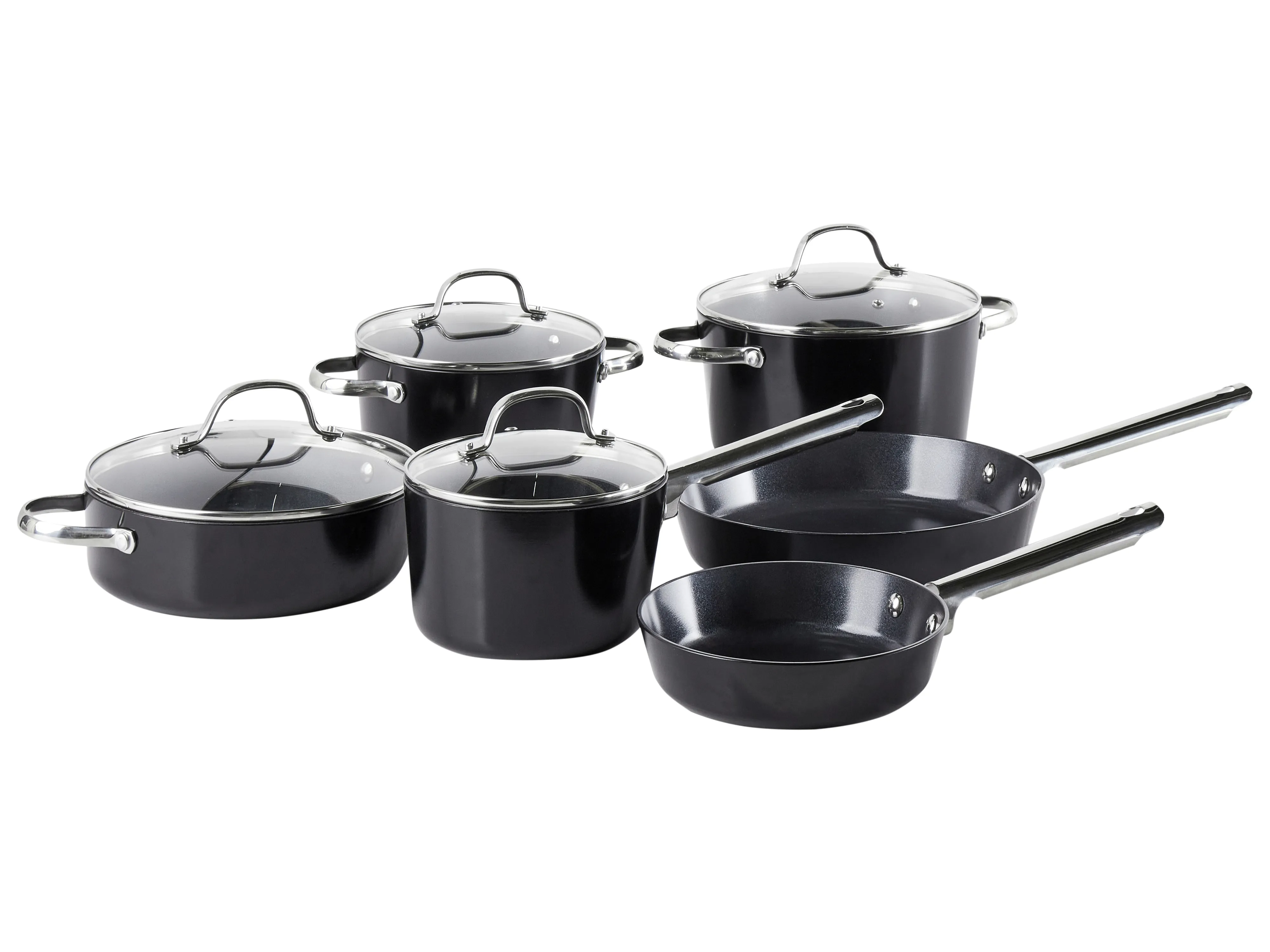 10-delige pannenset ELITE PRO Zwart