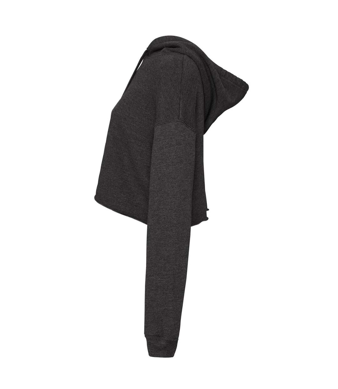 Bella + Canvas - Sweat court à capuche - Femme (Gris foncé chiné) - UTBC5549