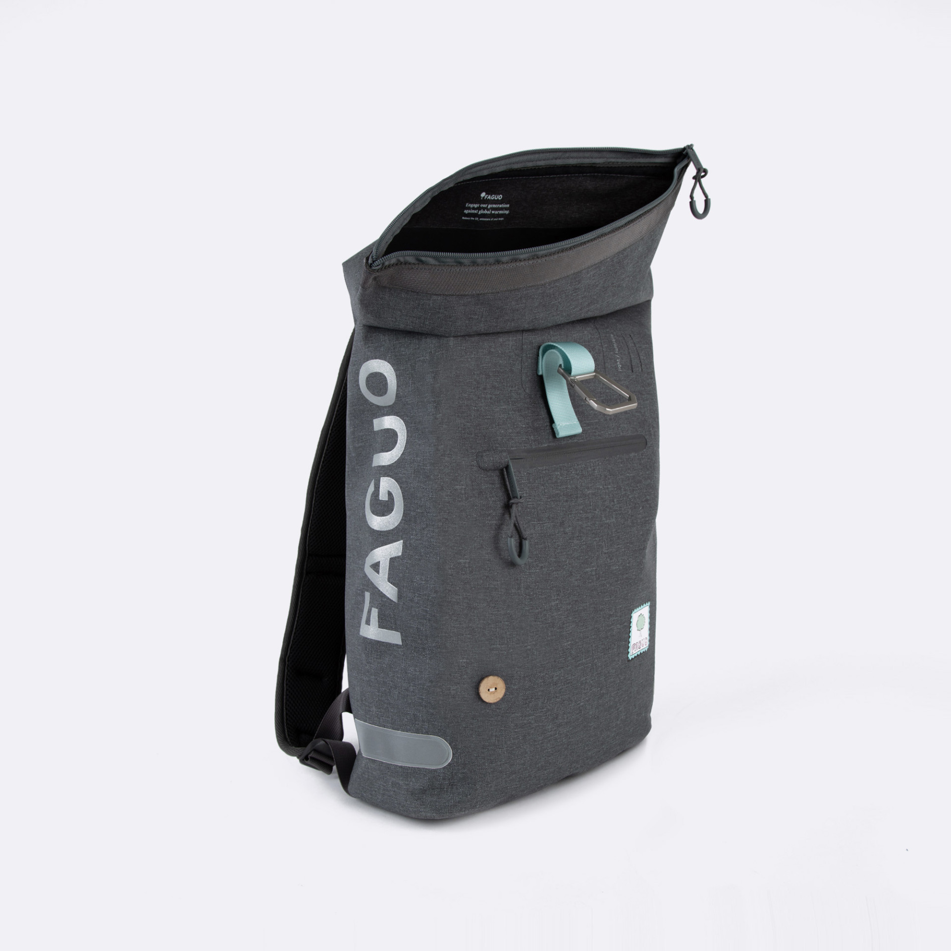 Sac à dos gris foncé vegan polyester recyclé - modèle cycling w medium