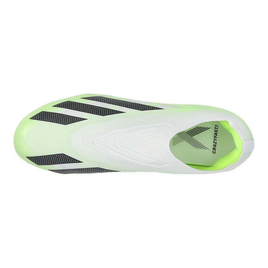 adidas X Crazyfast .1 Laceless FG Crazyrush - Blanc/Noir/Lucid Lemon Enfant