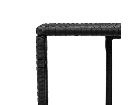 VIDAXL - Patère étagères de rangement 2 pcs noir résine tressée