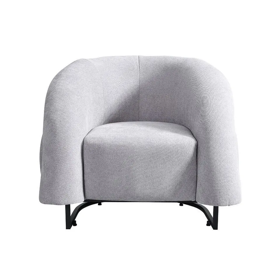 HOME DELUXE fauteuil MACA fluweel stof beige - 95 x 73 x 88 cm