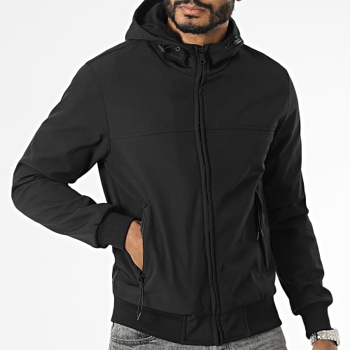 Veste Zippée Capuche Noir