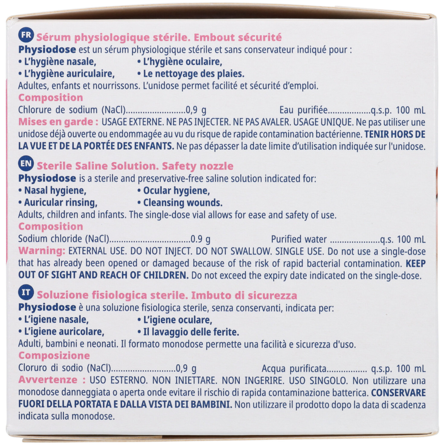 Physiodose Kochsalzlösung 30x5ml