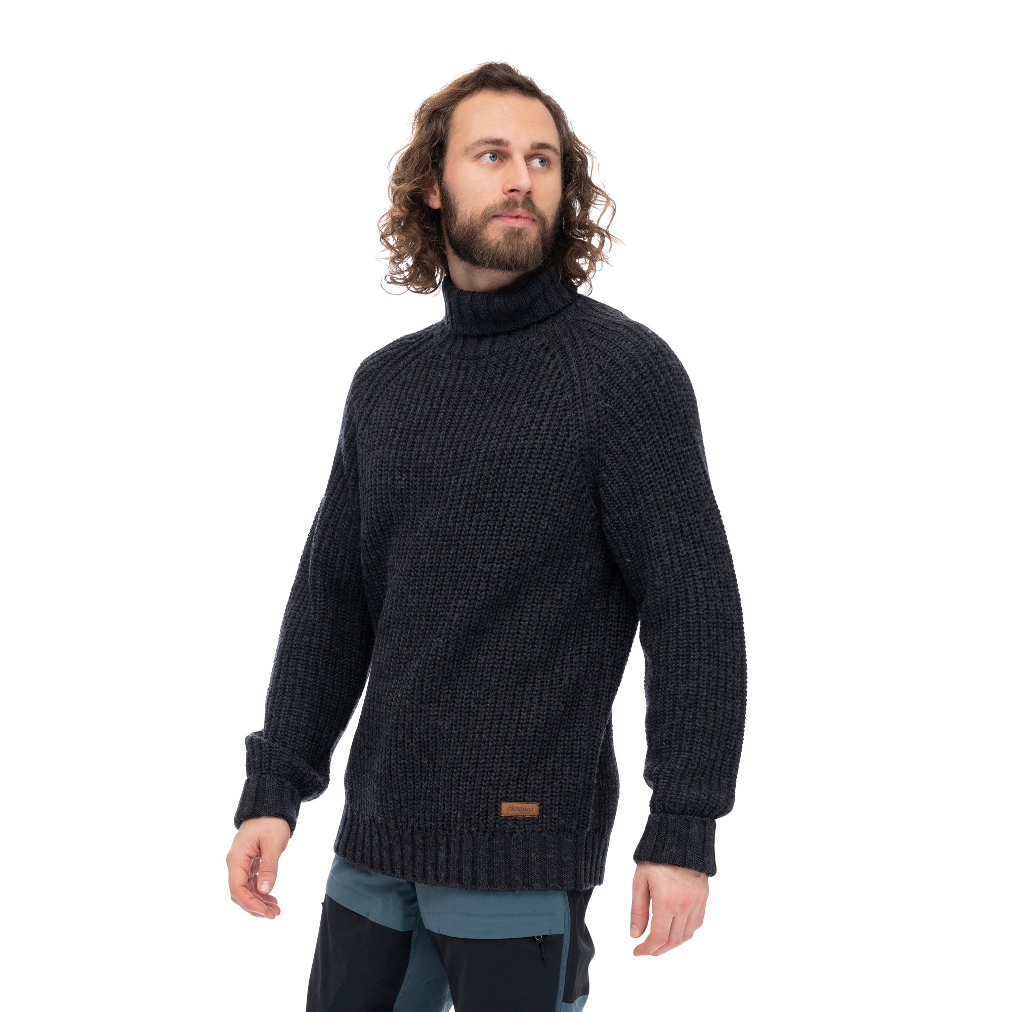 Nordmarka Merino High Neck Jumper Herre Dark Shadow Grey
