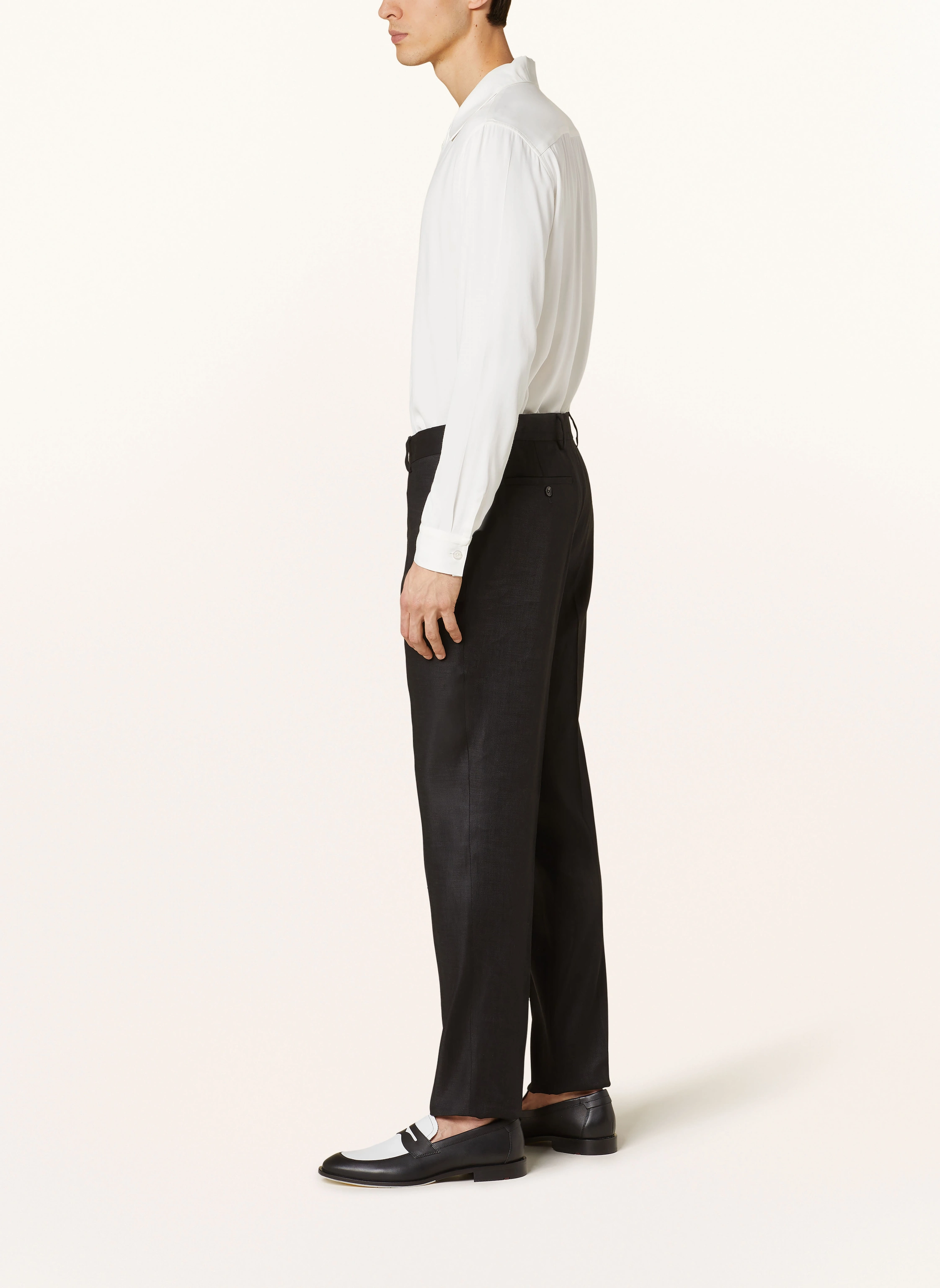 LARDINI Anzughose Regular Fit mit Leinen