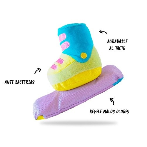 Bota de esqui de pelúcia multicolorida Patasbox para cães