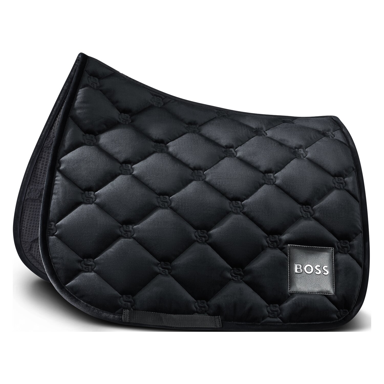 BOSS EQUESTERIAN Schabracke Samt, BOSS EQUESTRIAN  - black - Warmblut/Dressur