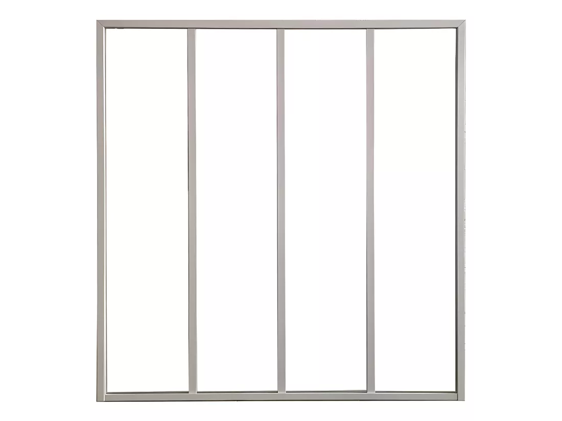 Verrière atelier en aluminium thermolaqué - 120x105 cm - Blanc - BAYVIEW