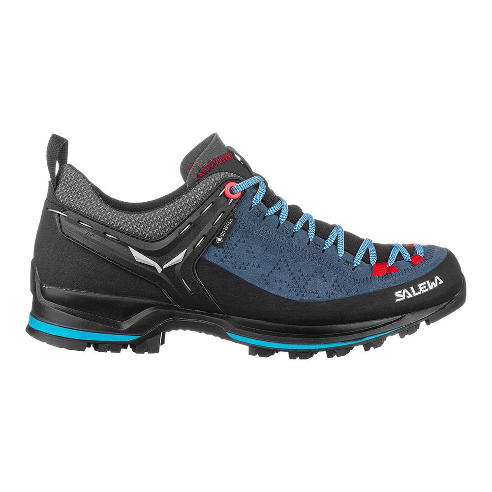 Salewa MTN TRAINER 2 GTX - Chaussures trekking Femme dark denim/fluo coral