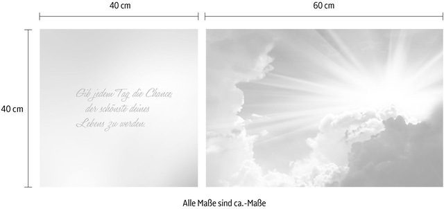 queence Leinwandbild »Schönste Tag des Lebens«