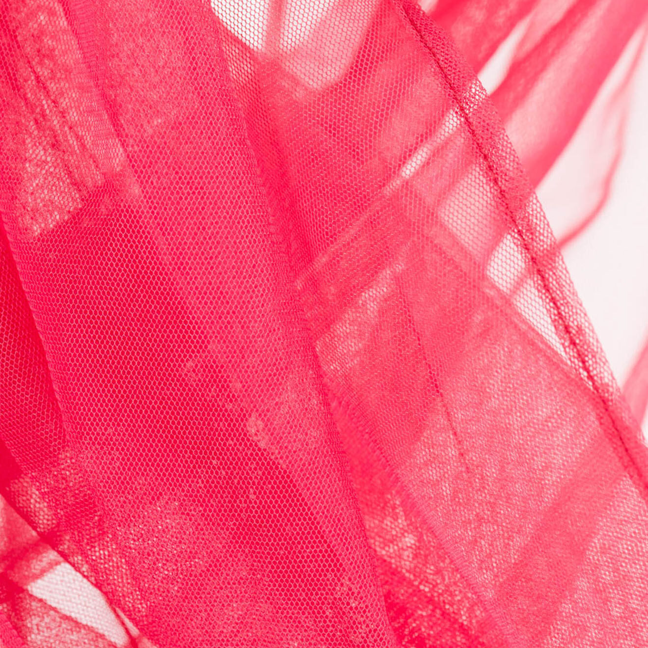 En Fil d'Indienne Voilage Tulle fraise - 120x300 cm