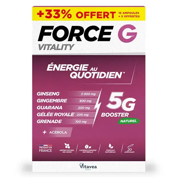 Vitavea Force G Vitality Bio Energia Diária 20 ampolas