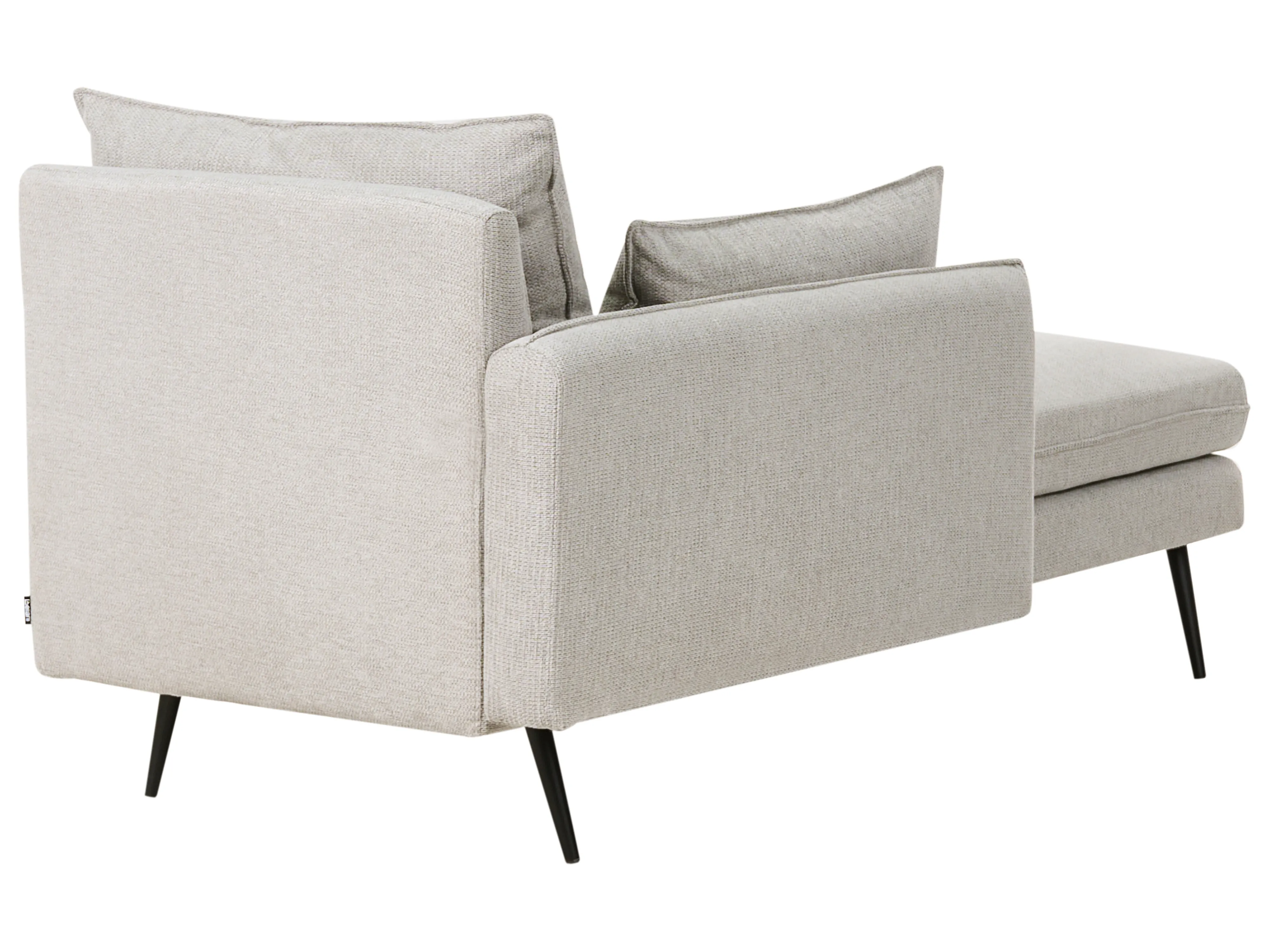 Rechtszijdige chaise longue YERRES Stof Grijs