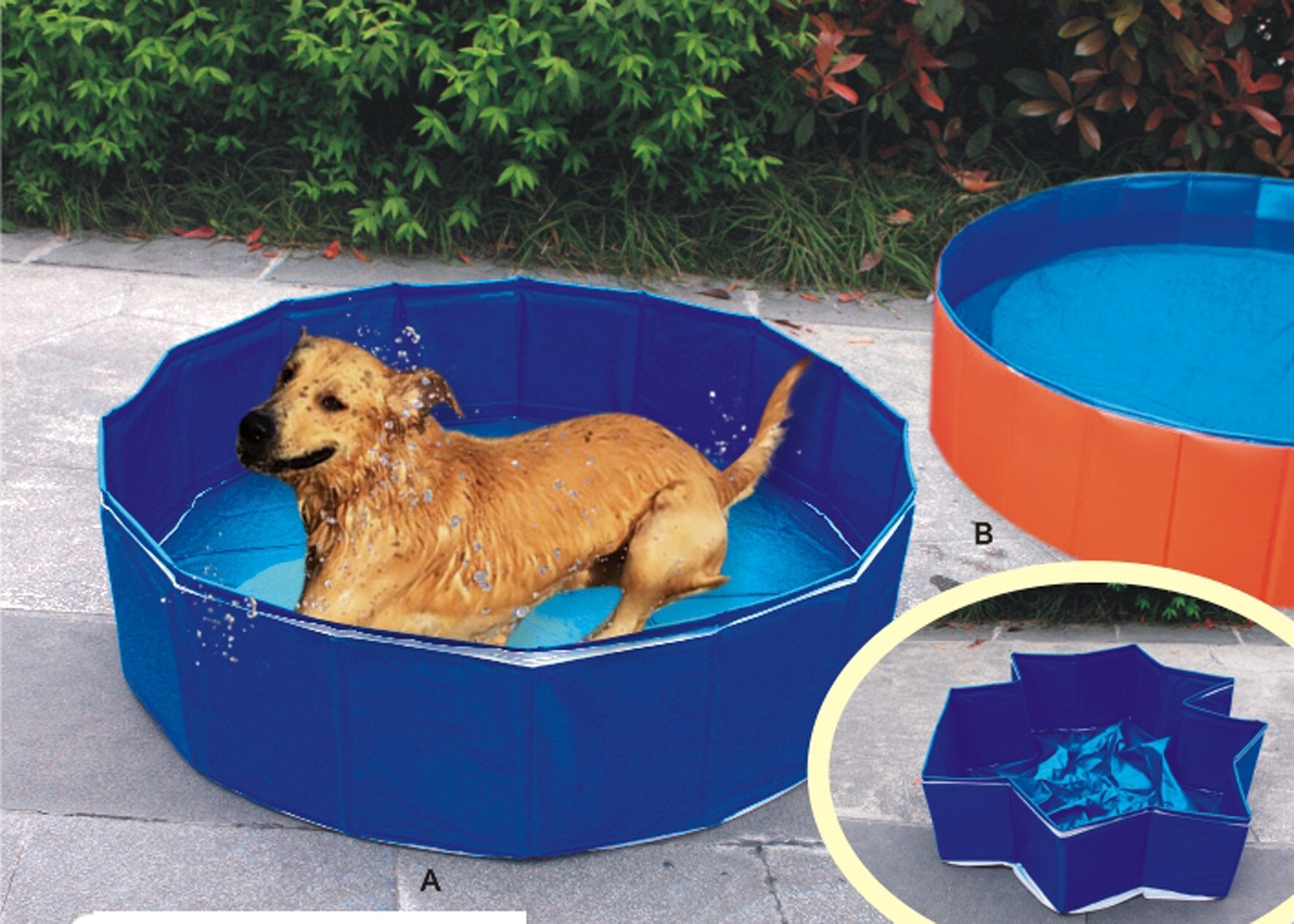 Heim Hunde Swimmingpool Outdoor-Dog Ø80 x 20 xm