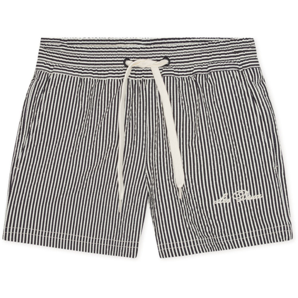 Køb Les Deux Kids Black Stan Stripe Swim Shorts