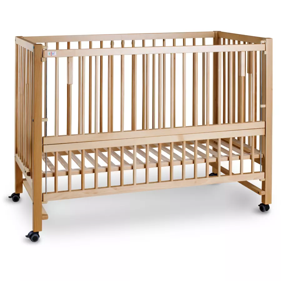 tiSsi® XXL Beistellbett  Kinderbett Hajo 60 x 120 cm natur