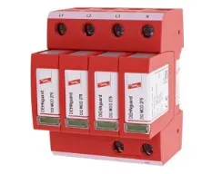 DESITEK Type 2 SPD, for max. 275 V AC, 230/400 V AC på TNS net, med fjernmelder