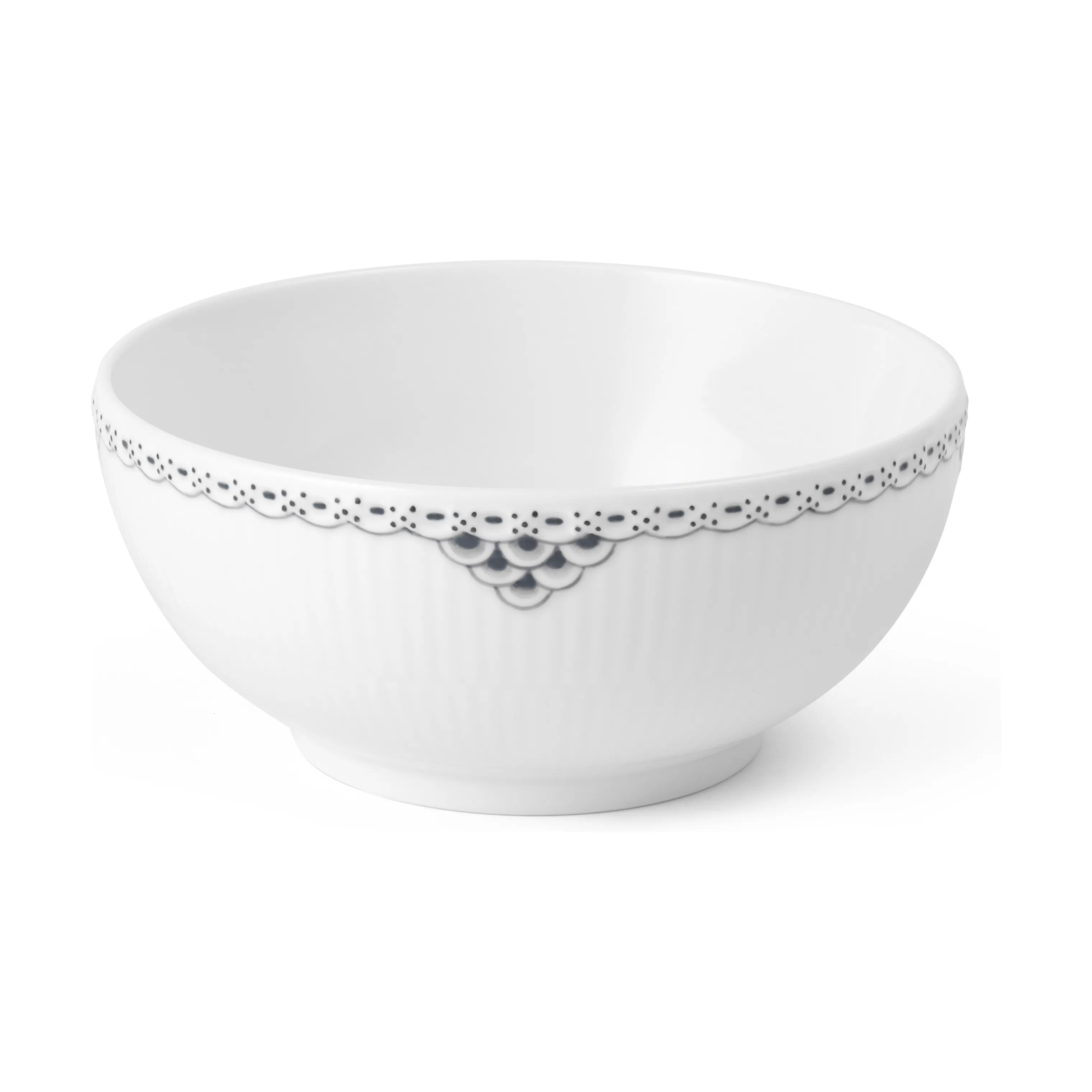 Royal Copenhagen Sort Riflet Blonde Skål