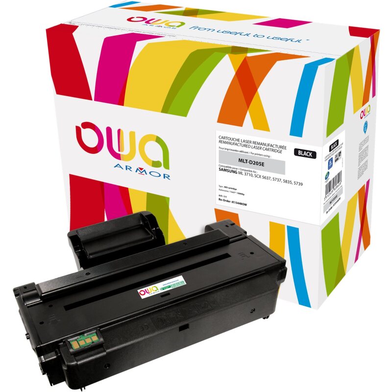 Toner remanufacturé OWA - haute capacité - Noir - pour SAMSUNG MLT-D205E/ELS