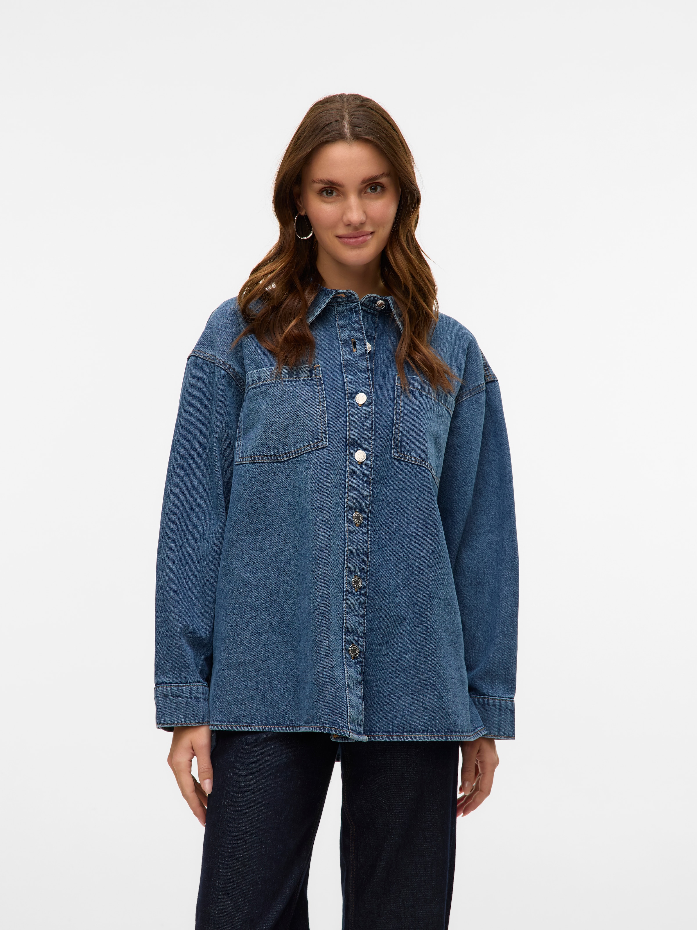Vero Moda Jeansbluse »VMJENNIE LS OVERSIZE DENIM SHIRT GA NOOS«