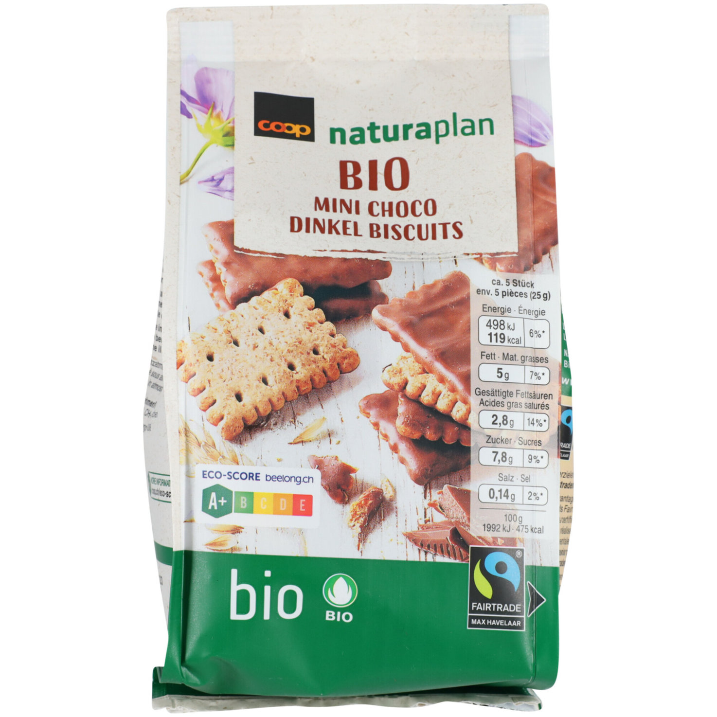 Naturaplan Bio Fairtrade Petite Beurre Schokolade & Dinkel Mini