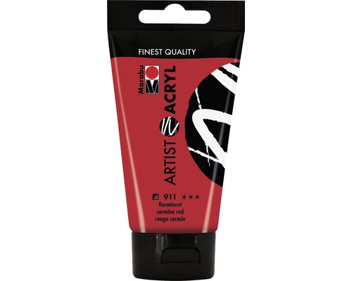 Marabu Artist acryl, karmijnrood 911, 75ml