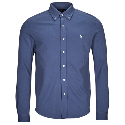 Polo Ralph Lauren - CHEMISE AJUSTEE COL BOUTONNE EN POLO FEATHERWEIGHT Azul / Old / Royal